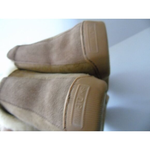 Vintage Minnetonka Slippers, Moccasin Men's Shearling Leather Ankle, Size 8 New - Picture 4 of 7